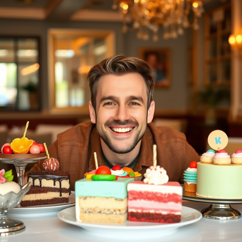 'Mike , 35 , Caucasian , Male' which is a sub-description of the title 'Discover the Delight of Cupcakes'