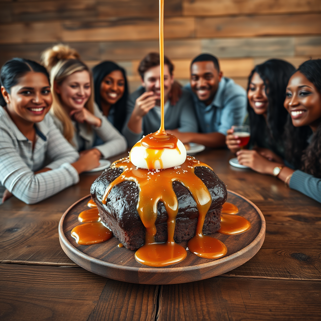 'Brownie with Salted Caramel Delight' which is a sub-description of the title 'Best Brownies to Indulge in 2023'