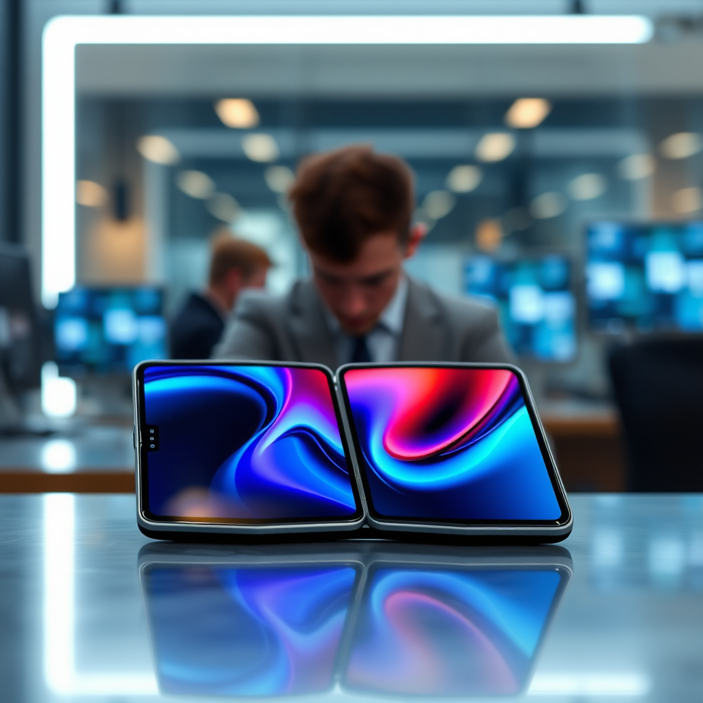 'Galaxy Z Fold 6 model' which is a sub-description of the title 'Top 10 Foldable Smartphones for 2023'