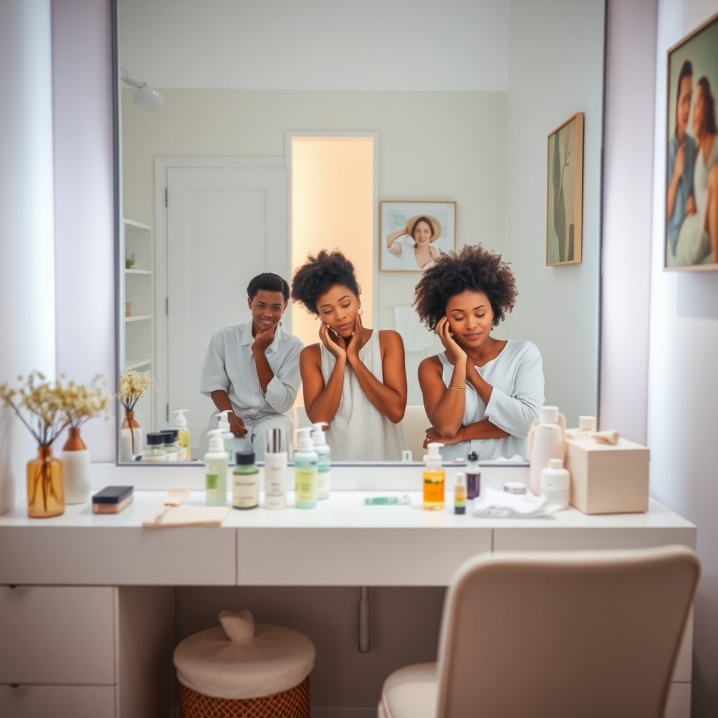 'User-friendly, providing quick outcomes easily without fuss or clutter.' which is a sub-description of the title 'Unlock Your Glow with Nykaa Skin Secrets!'