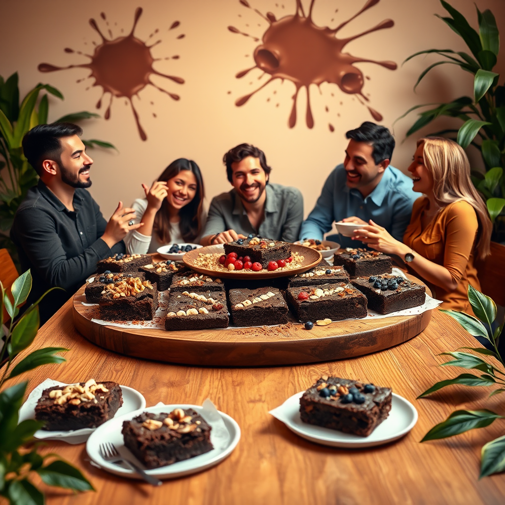 'Plant-Based Chocolate Delight' which is a sub-description of the title 'Best Brownies to Indulge in 2023'