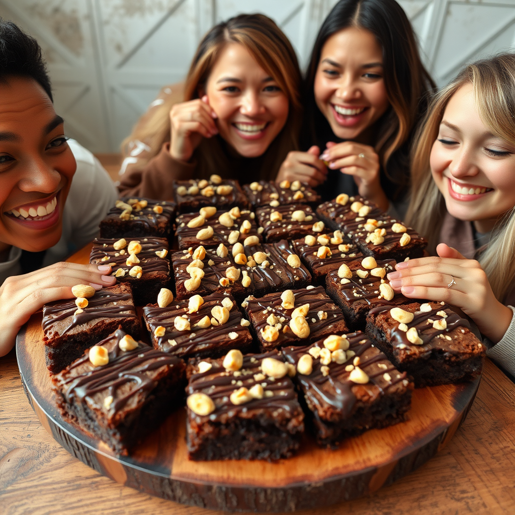 'Delectable Peanut Brownie Treats' which is a sub-description of the title 'Best Brownies to Indulge in 2023'
