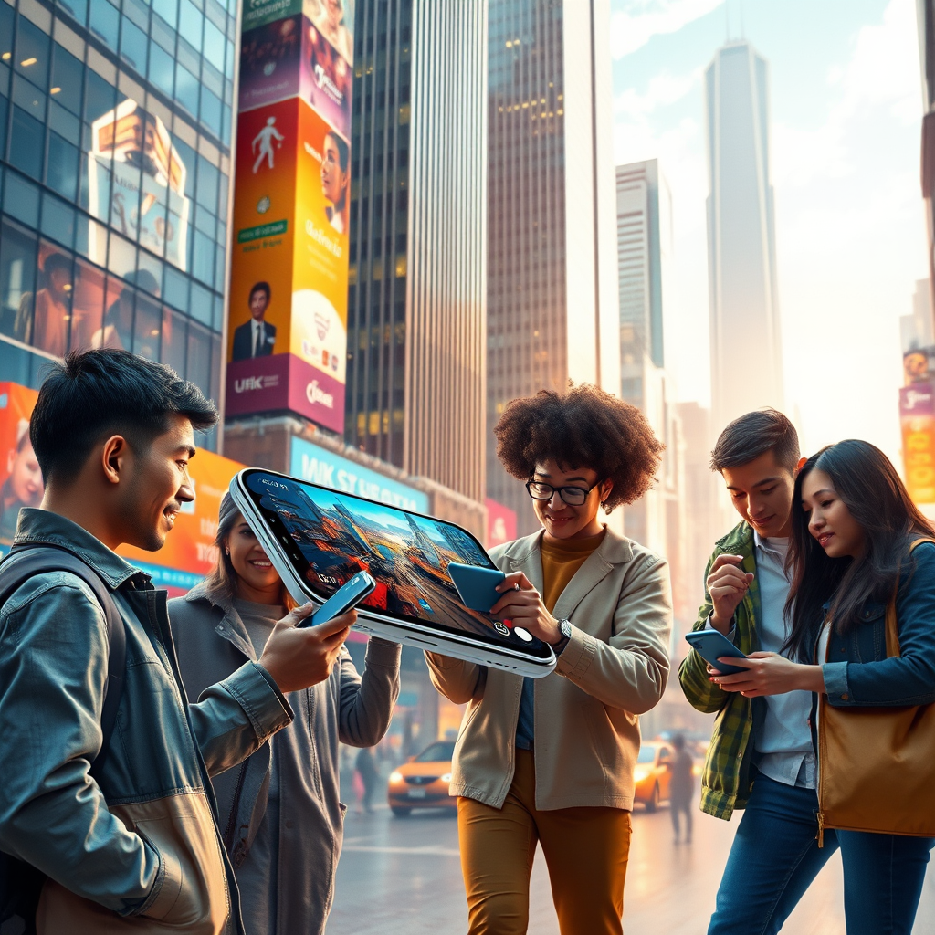 'Discover cutting-edge smartphone technology with foldable designs that boost your connectivity, enhance productivity, and elevate entertainment experiences.' which is a sub-description of the title 'Discover the New Galaxy Z Fold6'