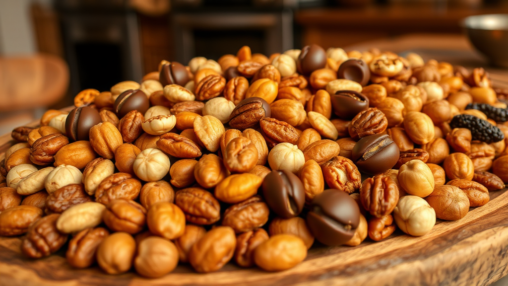 'Crunchy Nuts' which is a sub-description of the title 'Top 10 Nutty Treats for Chocolate Lovers in 2023'