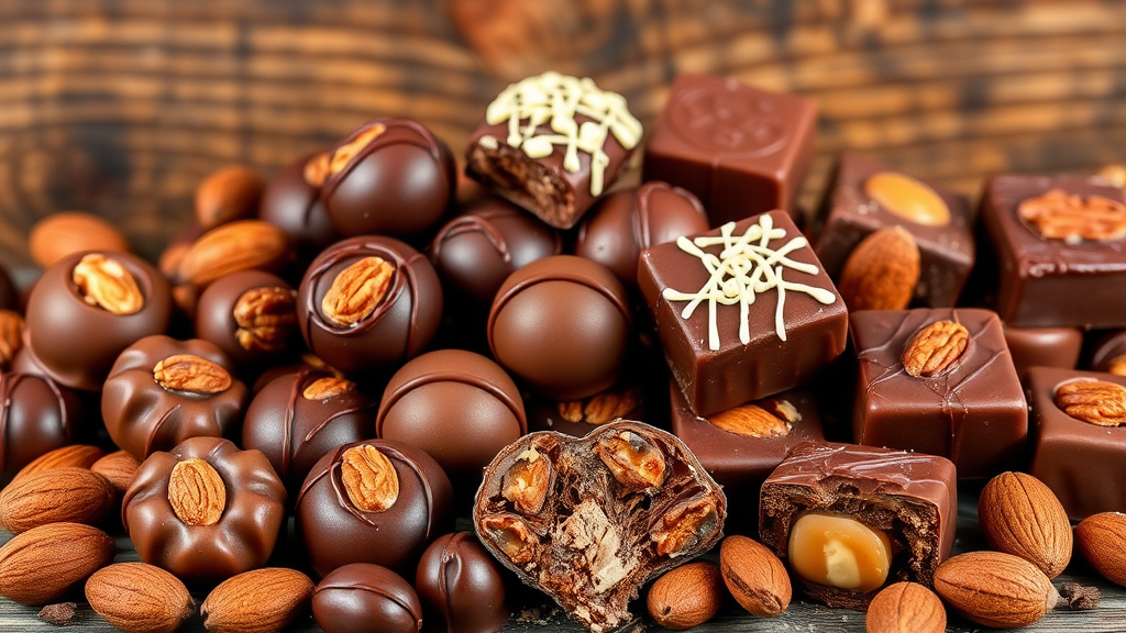 'Choco Delights' which is a sub-description of the title 'Top 10 Nutty Treats for Chocolate Lovers in 2023'